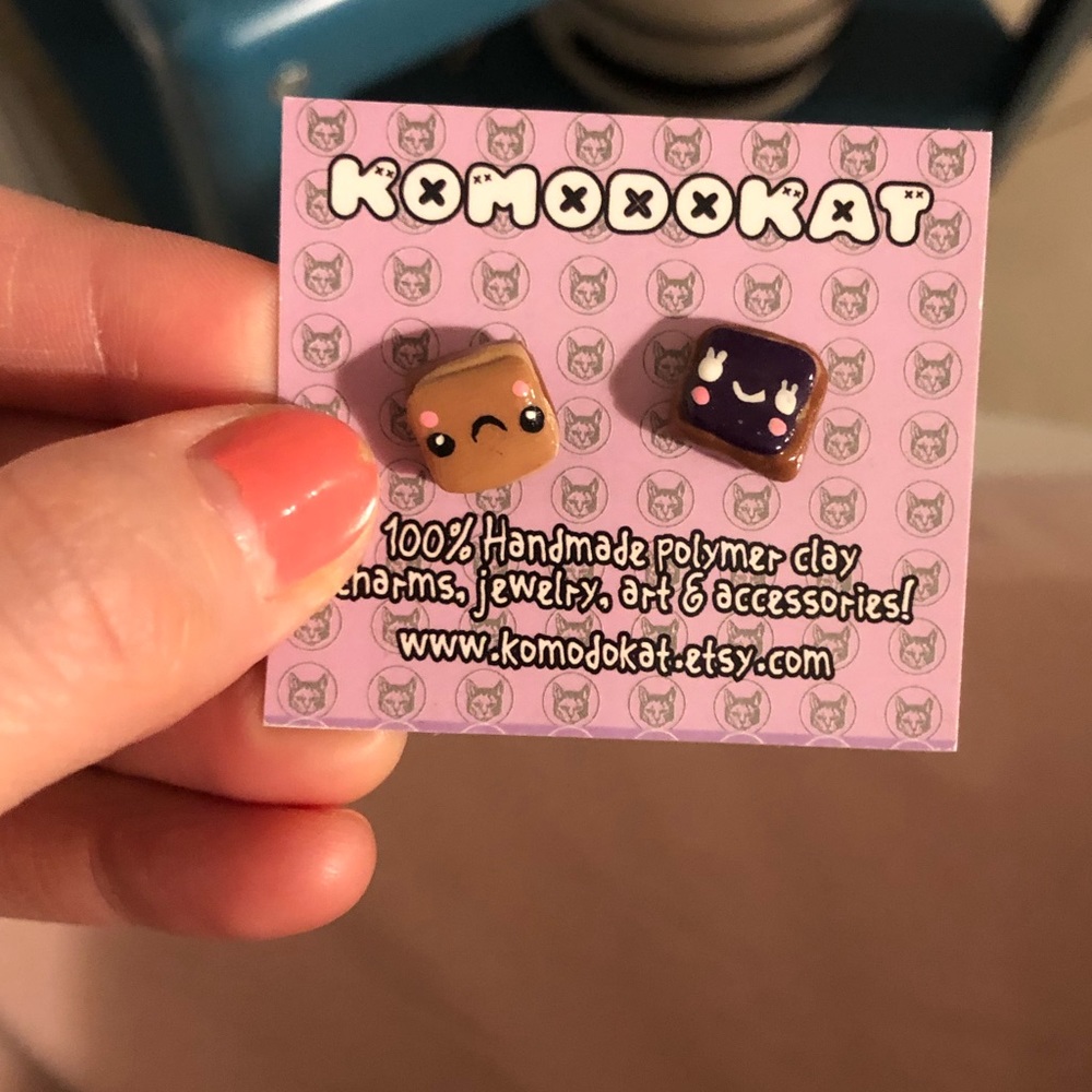 Peanut Butter and Jelly Earrings